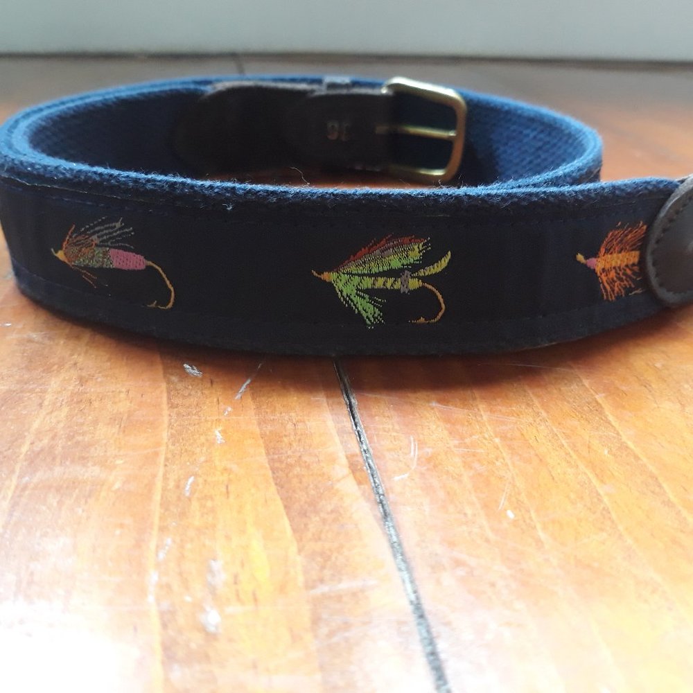 Fly Fishing Tackle Embroidered Belt